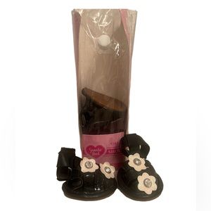 SimplyShe 🐾 Size Small Dog Shoe Rhinestone Flowers Velcro Closure 1.75”